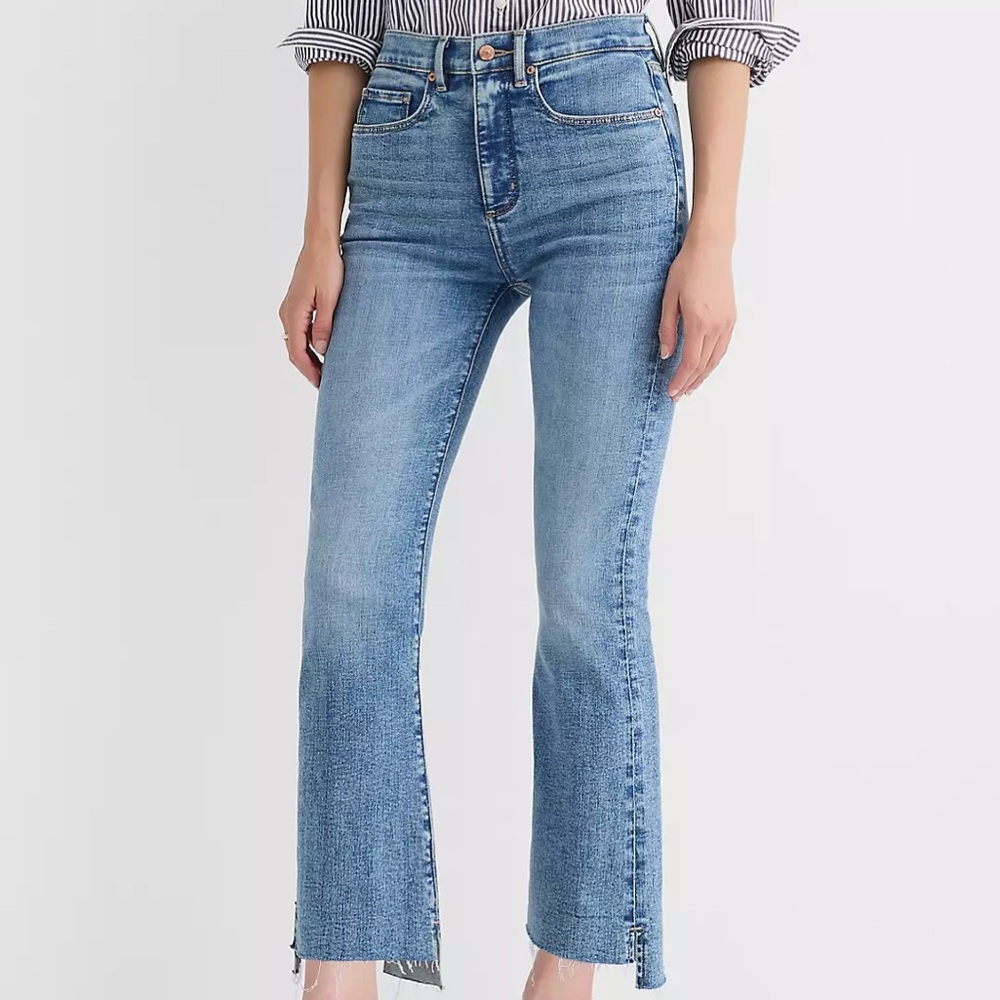 LOFT Light Blue High-Rise Ankle Crop Jeans